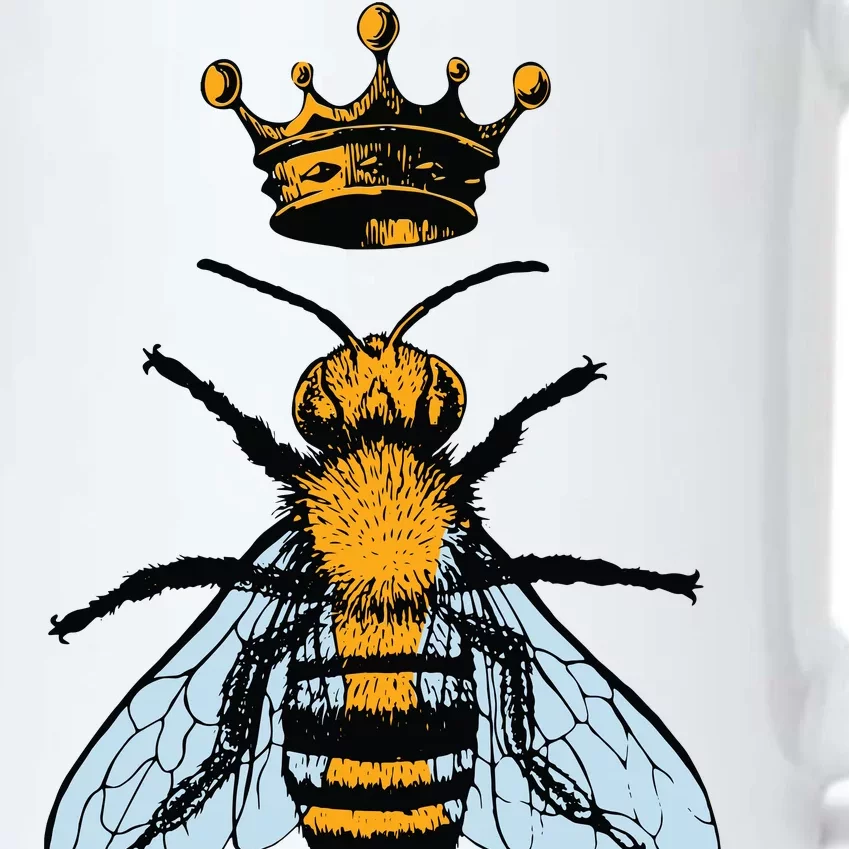 Bee King Crown Black Color Changing Mug