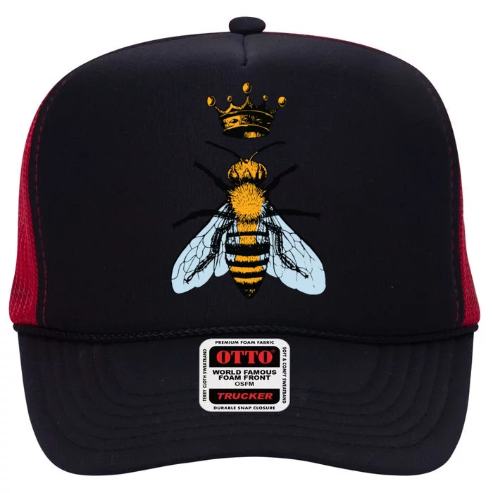 Bee King Crown High Crown Mesh Trucker Hat