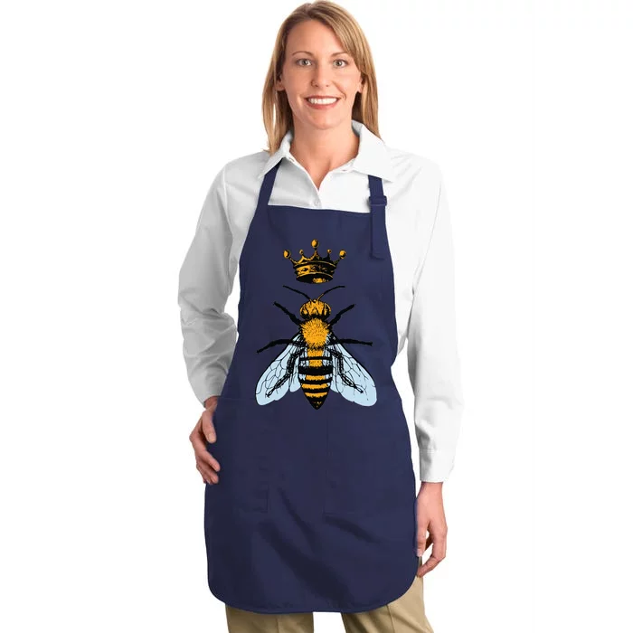 Bee King Crown Full-Length Apron With Pocket