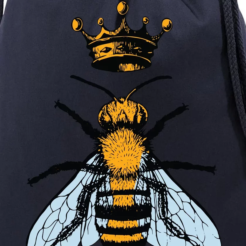 Bee King Crown Drawstring Bag