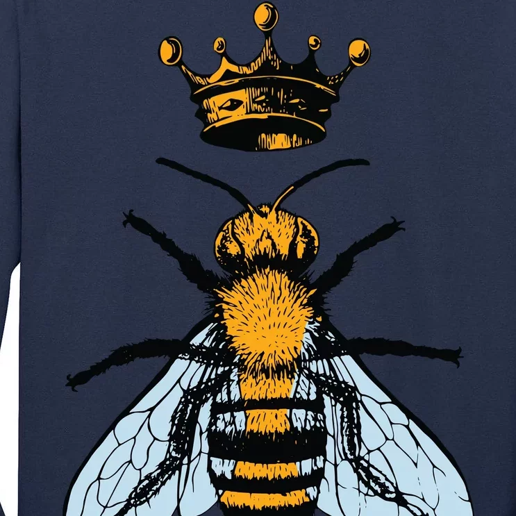 Bee King Crown Tall Long Sleeve T-Shirt