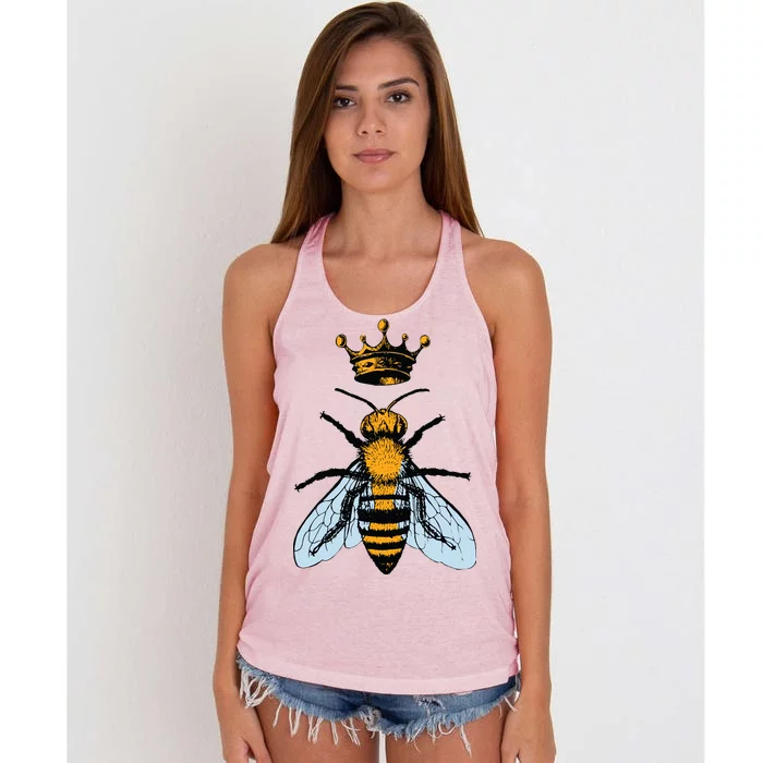 Bee King Crown Women's Knotted Racerback Tank