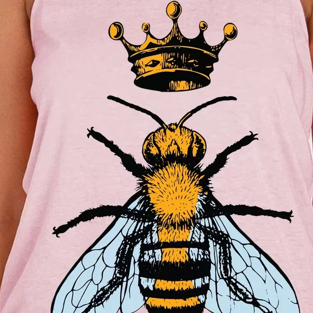 Bee King Crown Women's Knotted Racerback Tank