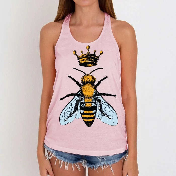 Bee King Crown Women's Knotted Racerback Tank