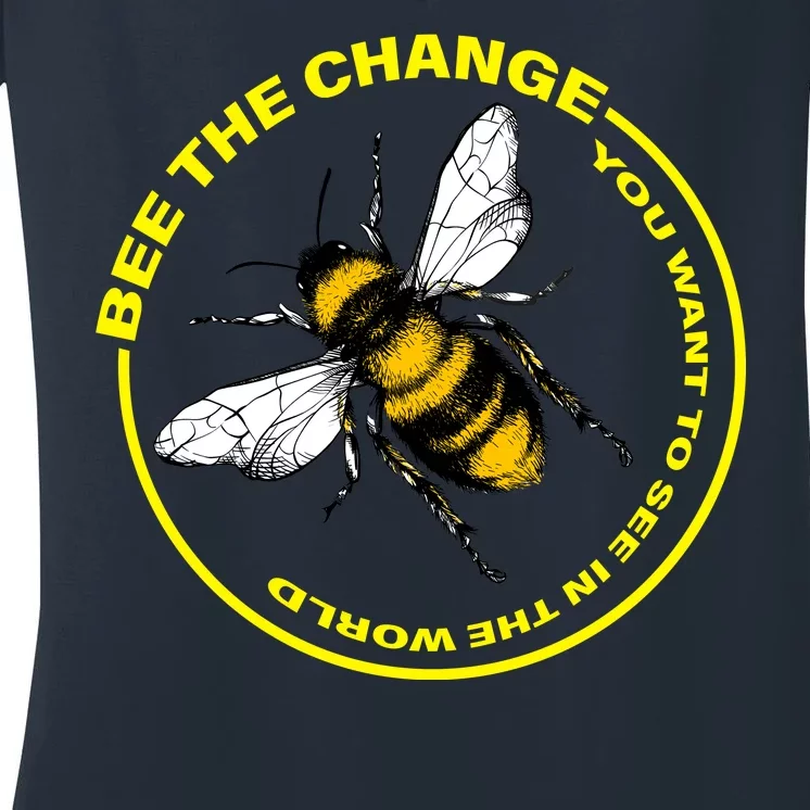 Bee The Change Women's V-Neck T-Shirt