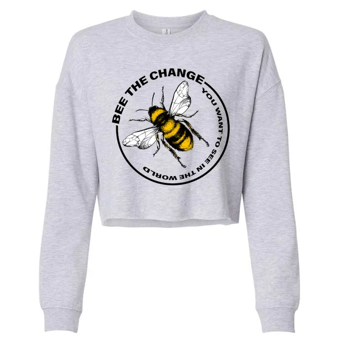 Bee The Change Cropped Pullover Crew