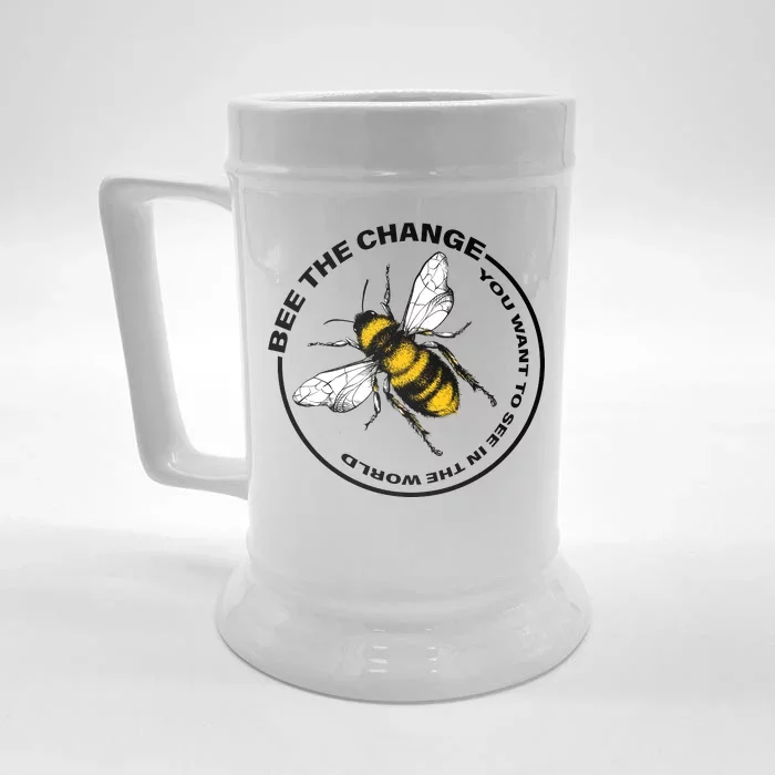 Bee The Change Front & Back Beer Stein