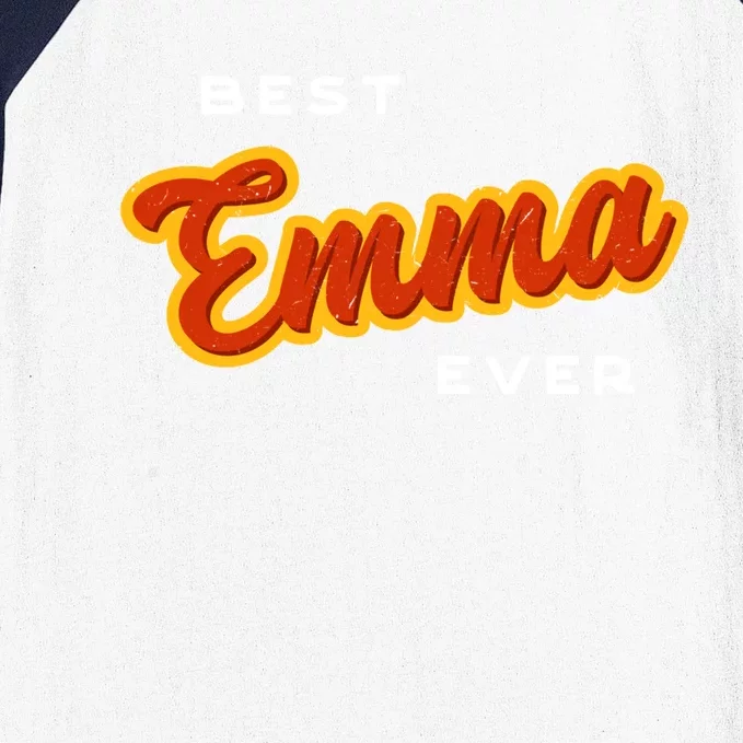 Best Emma Ever Funny Couples Humor Lovers Sarcastic Name Gift Baseball Sleeve Shirt