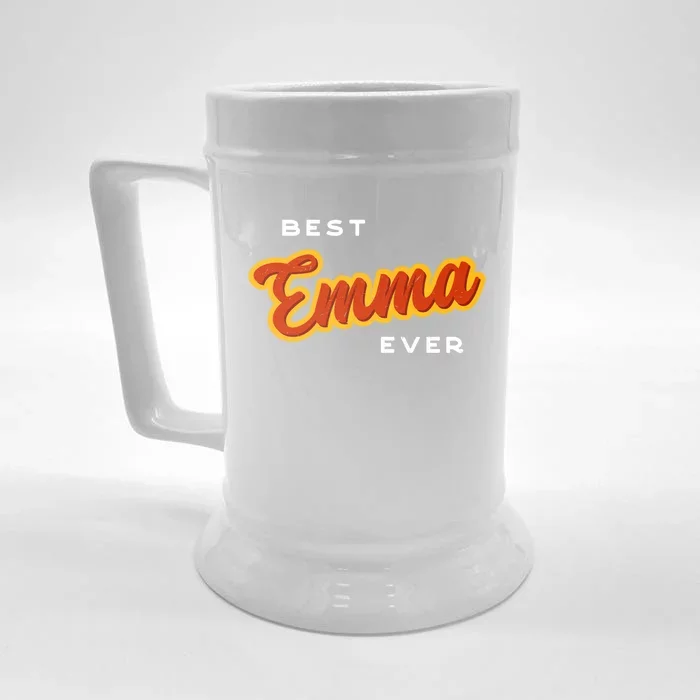 Best Emma Ever Funny Couples Humor Lovers Sarcastic Name Gift Front & Back Beer Stein