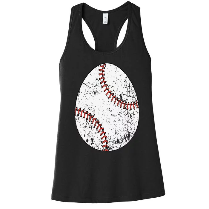 Baseball Easter Egg Women's Racerback Tank