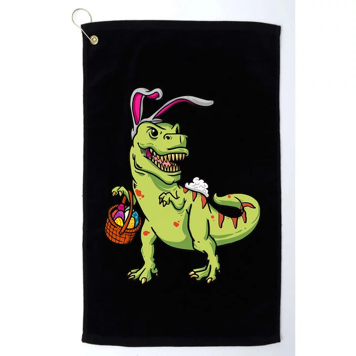 Bunny Ears Easter Egg Hunting Dinosaur Platinum Collection Golf Towel