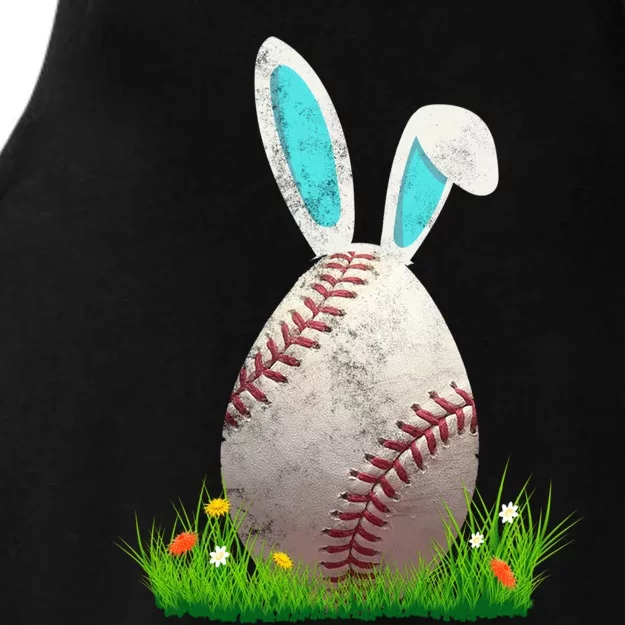 Baseball Easter Egg Gift Bunny Ears Rabbit Sports Team Gift Ladies Tri-Blend Wicking Tank