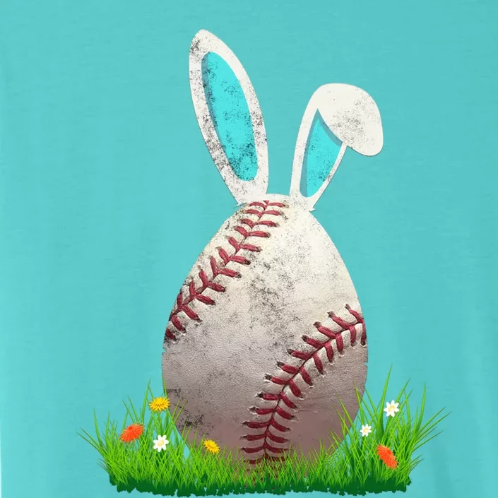 Baseball Easter Egg Gift Bunny Ears Rabbit Sports Team Gift ChromaSoft Performance T-Shirt