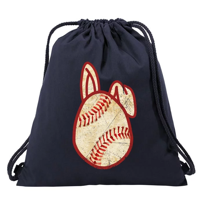 Baseball Easter Egg Rabbit Ears Bunny Funny Sport Gift Drawstring Bag