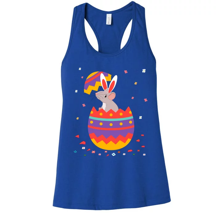 Bunny Ears Eggs Costume Cute Easter Day Graphic Rat Great Gift Women's Racerback Tank