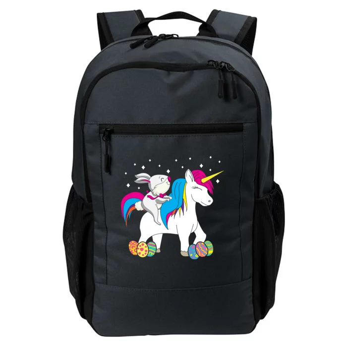 Bunny Easter Eggs Basket Riding Unicorn Happy Easter Day Gift Daily Commute Backpack