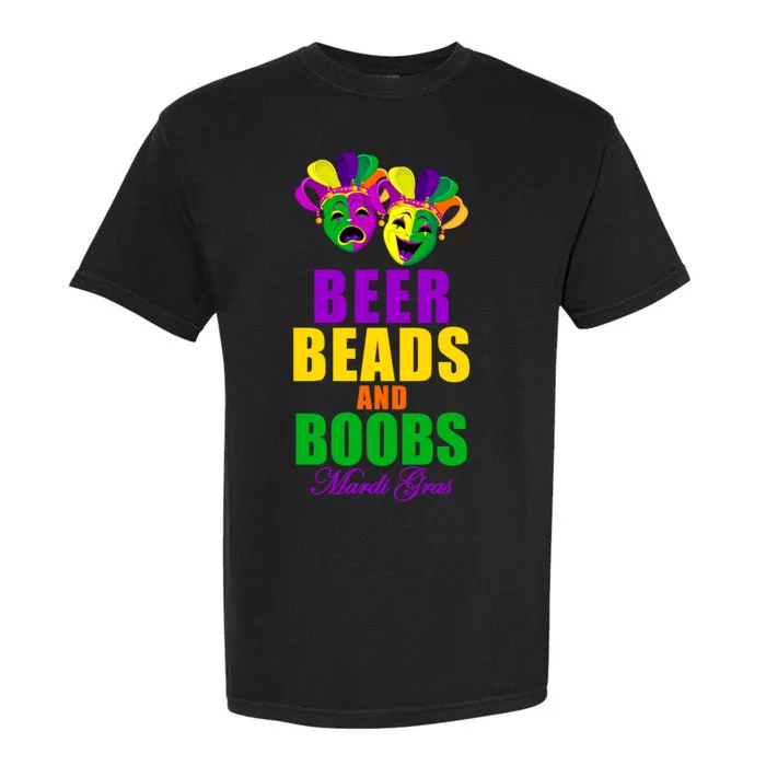 Beer Beads and Boobs Mardi Gras New Orleans Garment-Dyed Heavyweight T-Shirt