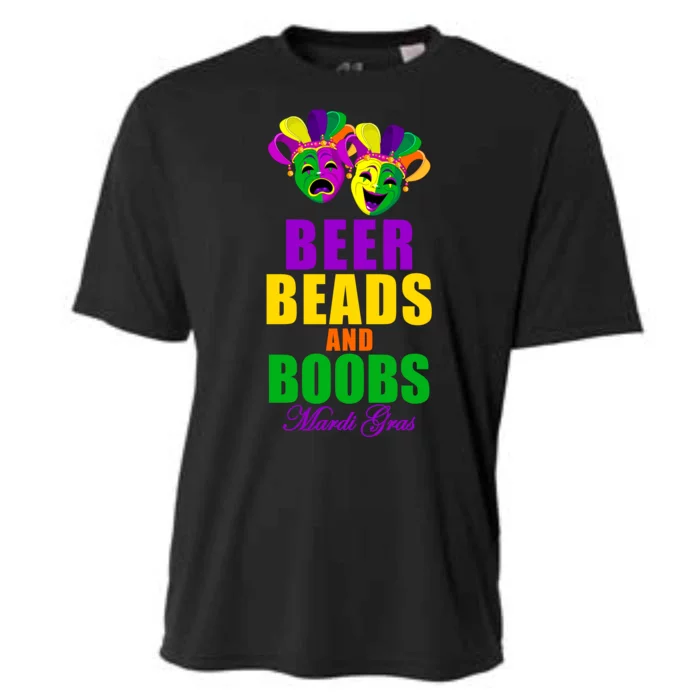 Beer Beads and Boobs Mardi Gras New Orleans Cooling Performance Crew T-Shirt