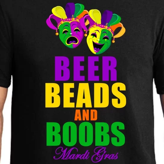 Beer Beads and Boobs Mardi Gras New Orleans Pajama Set