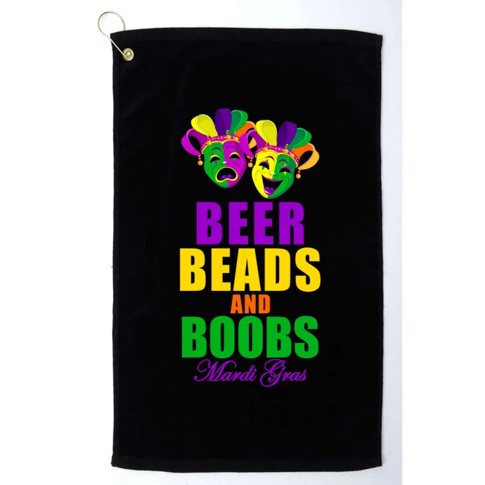 Beer Beads and Boobs Mardi Gras New Orleans Platinum Collection Golf Towel