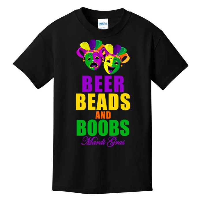 Beer Beads and Boobs Mardi Gras New Orleans Kids T-Shirt