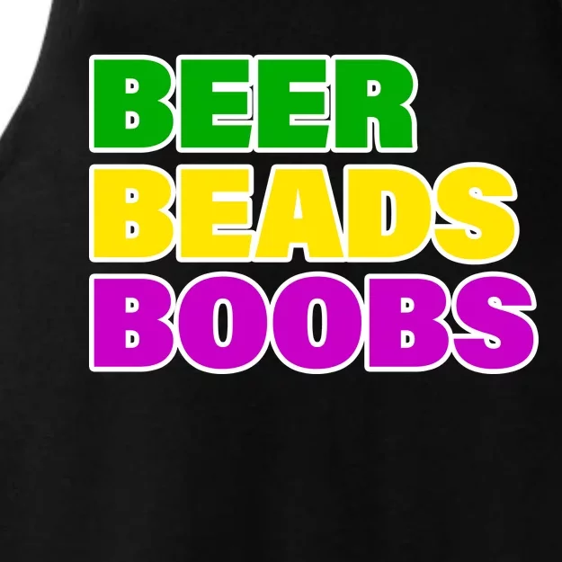 Beer Beads Boobs Ladies Tri-Blend Wicking Tank