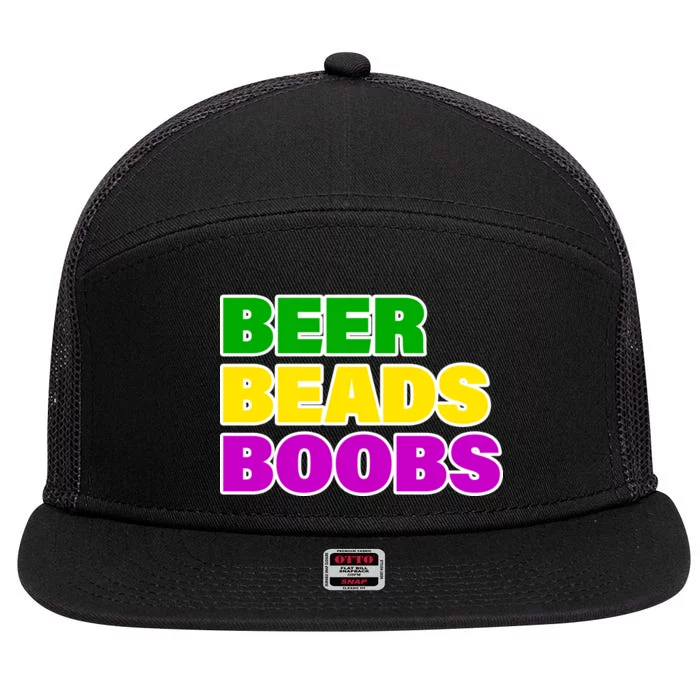 Beer Beads Boobs 7 Panel Mesh Trucker Snapback Hat