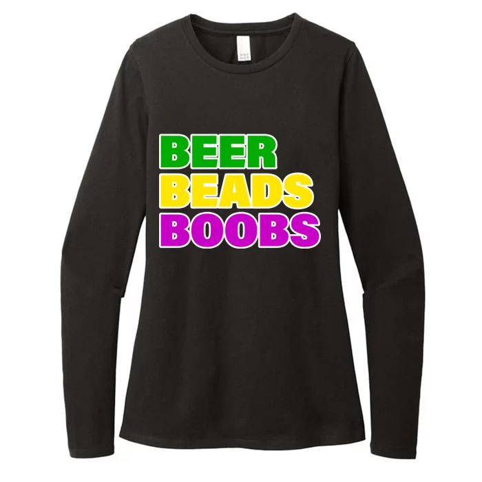 Beer Beads Boobs Womens CVC Long Sleeve Shirt