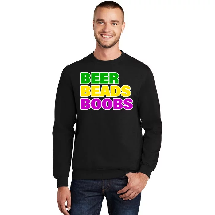 Beer Beads Boobs Tall Sweatshirt