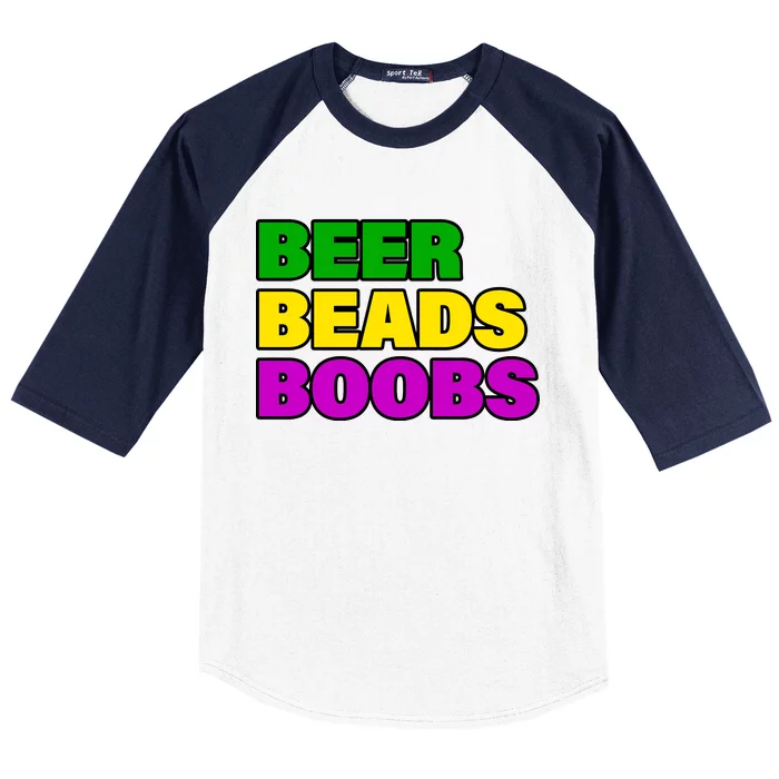 Beer Beads Boobs Baseball Sleeve Shirt