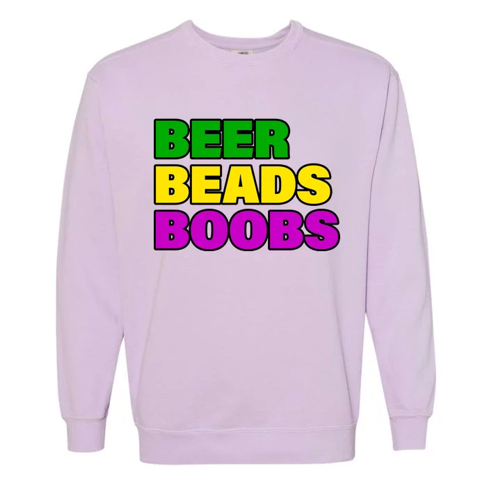 Beer Beads Boobs Garment-Dyed Sweatshirt