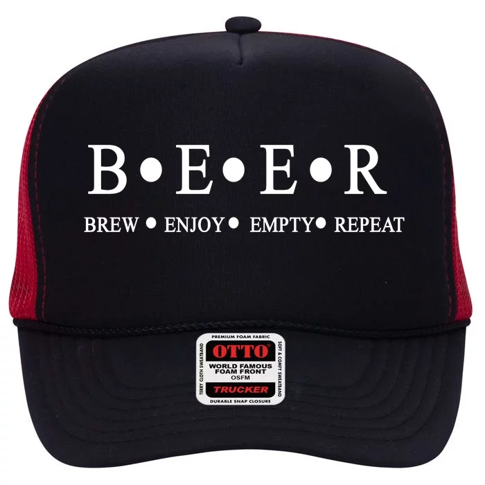 Beer Brewer Funny Craft Beer Brewmaster High Crown Mesh Trucker Hat