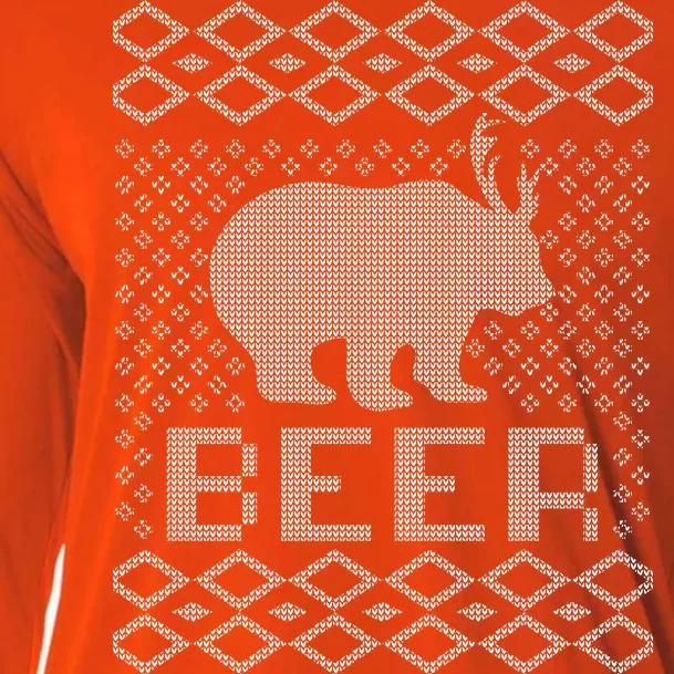 Beer Deer Hunting Ugly Christmas Cooling Performance Long Sleeve Crew