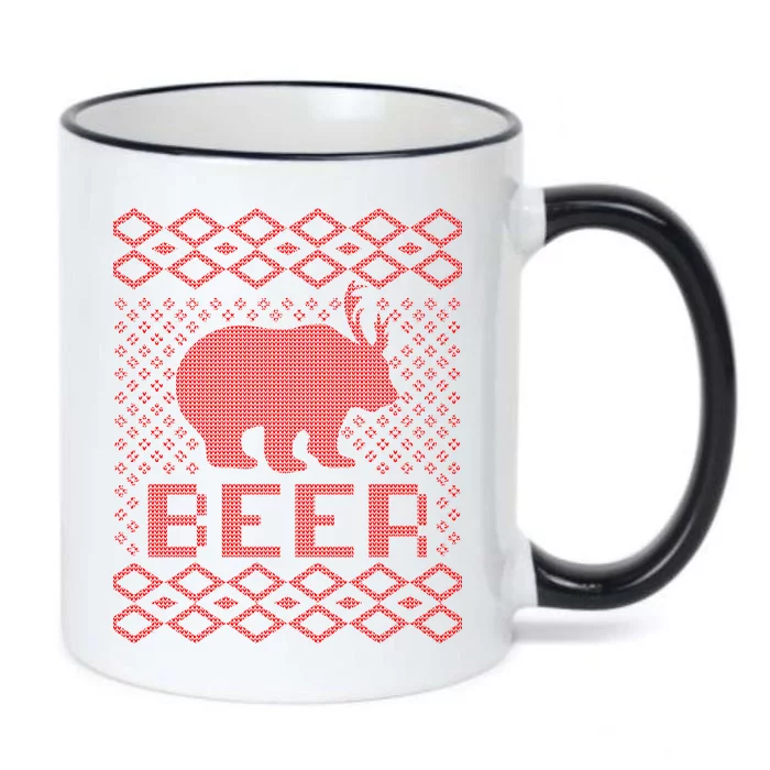 Beer Deer Hunting Ugly Christmas Black Color Changing Mug