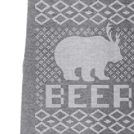 Beer Deer Hunting Ugly Christmas Doggie 3-End Fleece Hoodie