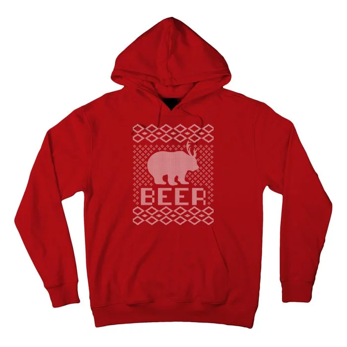 Beer Deer Hunting Ugly Christmas Tall Hoodie