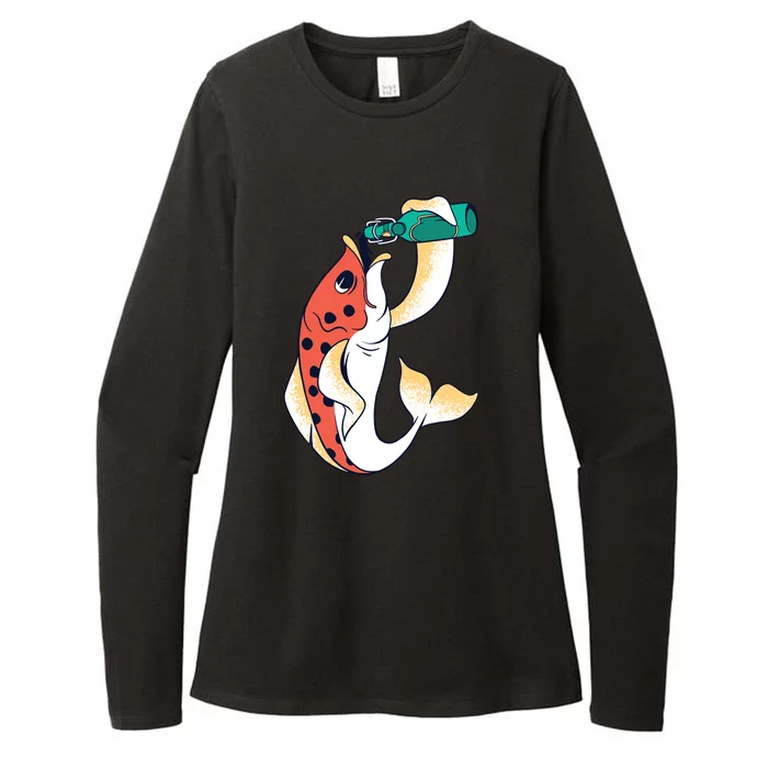 Beer Fish Womens CVC Long Sleeve Shirt