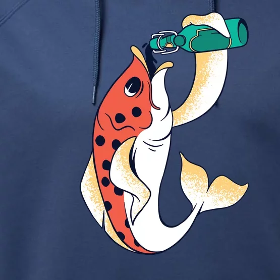 Beer Fish Performance Fleece Hoodie