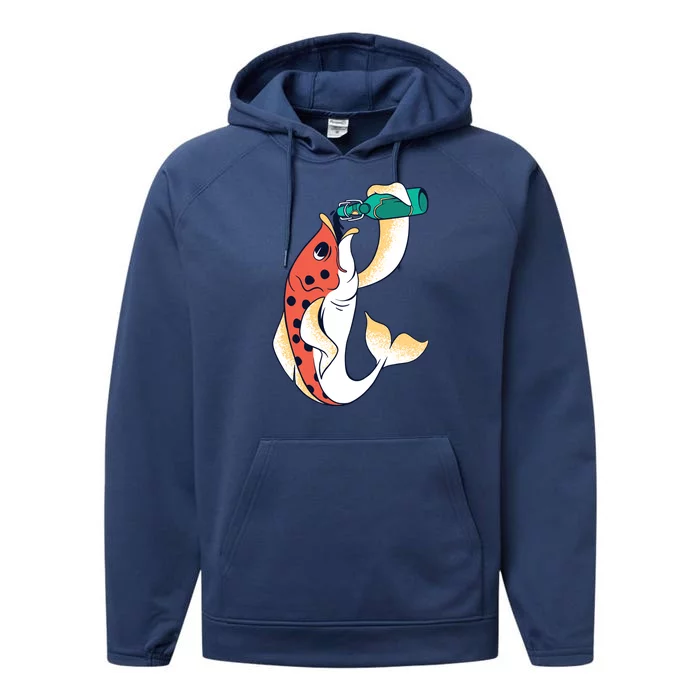 Beer Fish Performance Fleece Hoodie