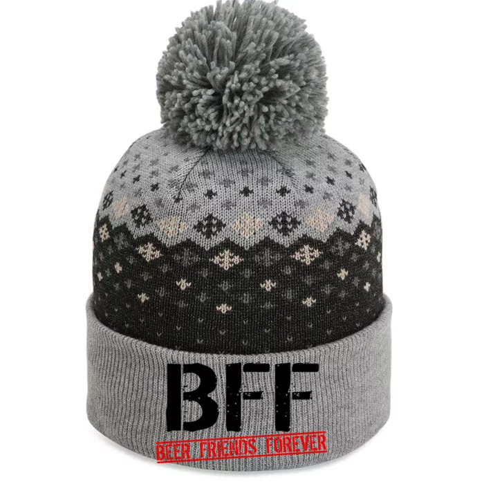 Beer Friends Forever BFF The Baniff Cuffed Pom Beanie