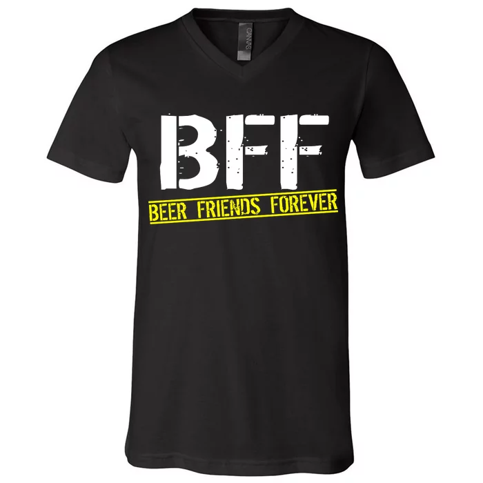 Beer Friends Forever BFF V-Neck T-Shirt