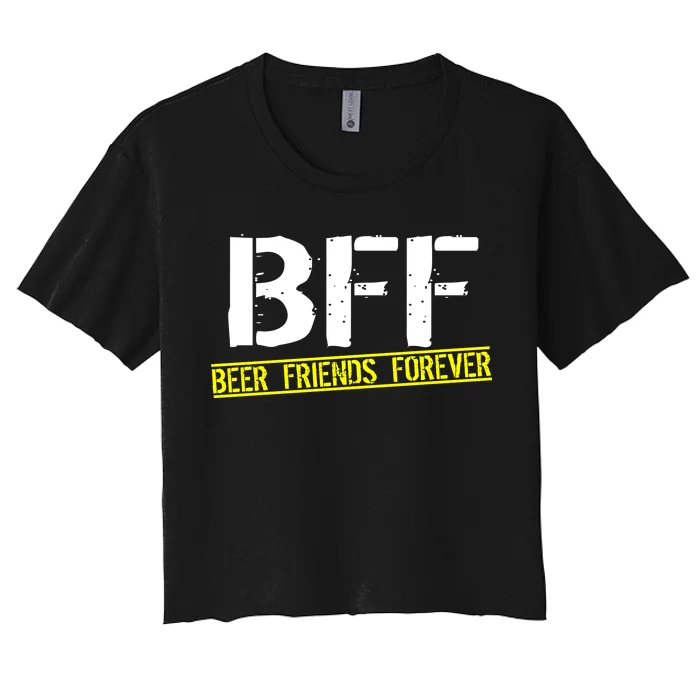 Beer Friends Forever BFF Women's Crop Top Tee