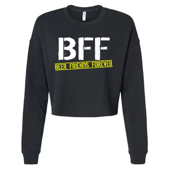 Beer Friends Forever BFF Cropped Pullover Crew