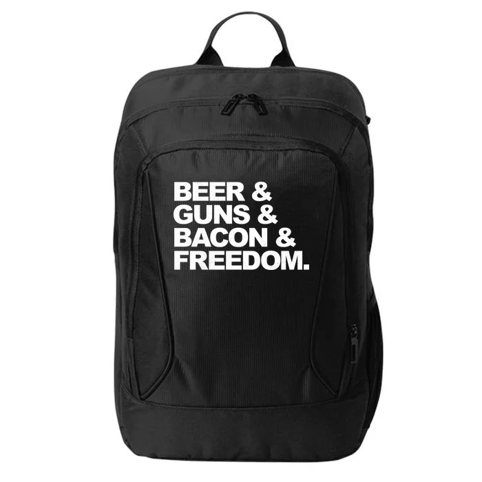 Beer Guns Bacon & Freedom City Backpack