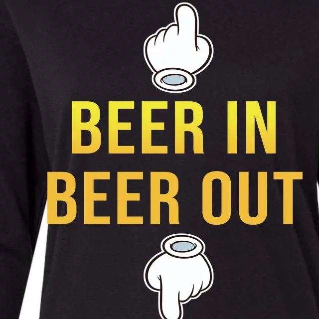 Beer In Beer Out Womens Cotton Relaxed Long Sleeve T-Shirt