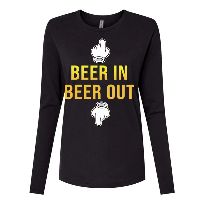 Beer In Beer Out Womens Cotton Relaxed Long Sleeve T-Shirt