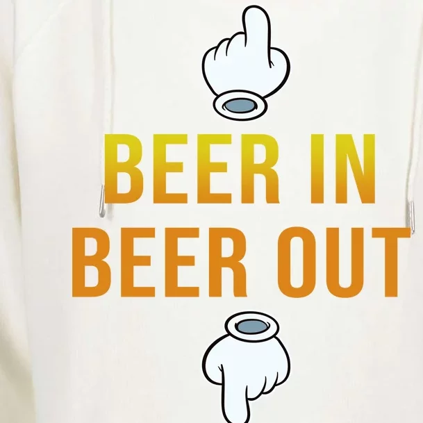 Beer In Beer Out Womens Funnel Neck Pullover Hood