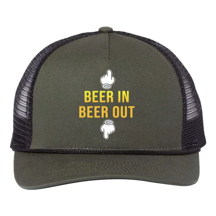 Beer In Beer Out Retro Rope Trucker Hat Cap