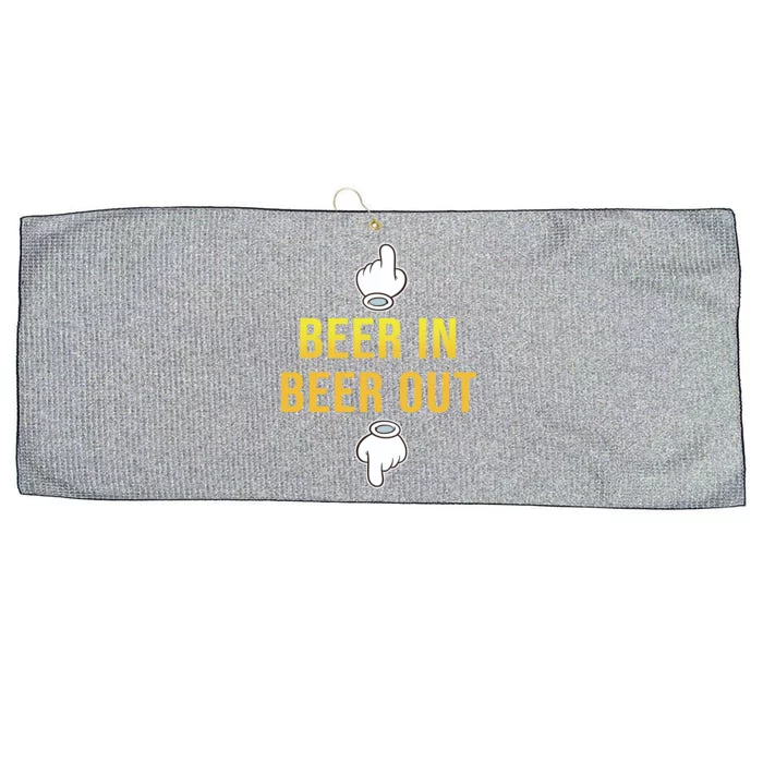 Beer In Beer Out Large Microfiber Waffle Golf Towel