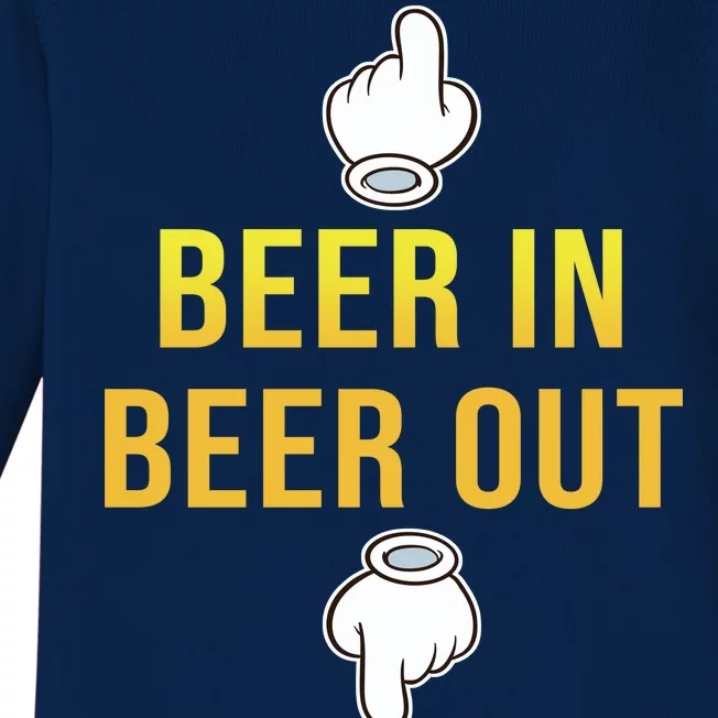 Beer In Beer Out Baby Long Sleeve Bodysuit